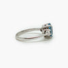Pre-Owned Aquamarine & Diamond Trilogy Ring