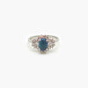 Jordans Jewellers platinum pre-owned black opal and diamond ring