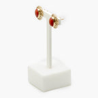 Pre-Owned Coral Openwork Stud Earrings - Jordans Jewellers