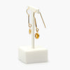 Jordans Jewellers rolled gold citrine drop earrings - Alternate shot 1