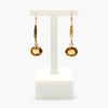 Jordans Jewellers rolled gold citrine drop earrings