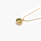 Rolled Gold Lemon Quartz Pendant Necklace - Jordans Jewellers