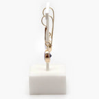 Rolled Gold Oval Purple Amethyst Drop Earrings - Jordans Jewellers