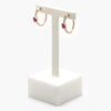 Ruby & Diamond Oval Huggie Hoop Earrings
