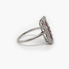 Antique Art Deco Platinum Ruby and Diamond Ring