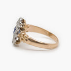 Antique 18 Carat Gold Sapphire and Diamond Cluster Ring - Jordans Jewellers