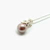 Silver Cherub & Shell Pearl Pendant Necklace