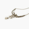 Jordans Jewellers silver, marcasite and freshwater pearl vintage style triple drop necklace - Alternate shot 1