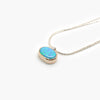 Silver & Rolled Gold Created Opal Pendant Necklace