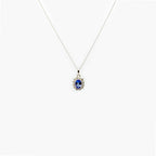 Tanzanite & Diamond Cluster Pendant Necklace - Jordans Jewellers