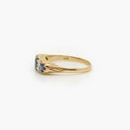 Three Stone Sapphire & Four Stone Diamond Ring - Jordans Jewellers