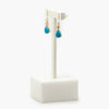 Jordans Jewellers 9ct yellow gold turquoise and cubic zirconia drop earrings - Alternate shot 1