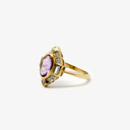 Amethyst Diamond & Aquamarine Ring - Jordans Jewellers