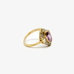 Amethyst Diamond & Aquamarine Ring - Jordans Jewellers