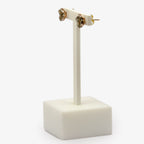 Italian Emerald Flower Stud Earrings - Jordans Jewellers