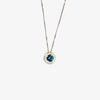 Jordans Jewellers 18ct white gold aquamarine and diamond cluster pendant necklace - Alternate shot 1