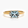 18 Carat Yellow Gold Aquamarine & Diamond Ring