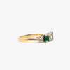 Jordans Jewellers art deco antique 18ct gold five stone emerald and diamond ring - Alternate shot 1
