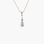 Pre-Owned Art Deco Style Target Diamond Drop Necklace - Jordans Jewellers