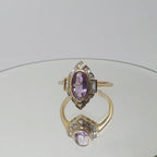 Jordans Jewellers 9ct yellow gold amethyst diamond and aquamarine ring - Alternate shot 1 -Alternate shot 2 - Video 1