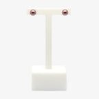 Round Purple Simulated Pearl Stud Earrings - Jordans Jewellers