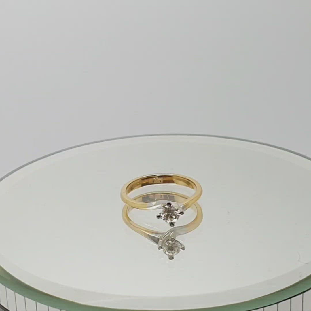 Jordans Jewellers 18ct yellow and white gold twisted setting diamond ring - Alternate shot 1 - Alternate shot 2 - Video 1