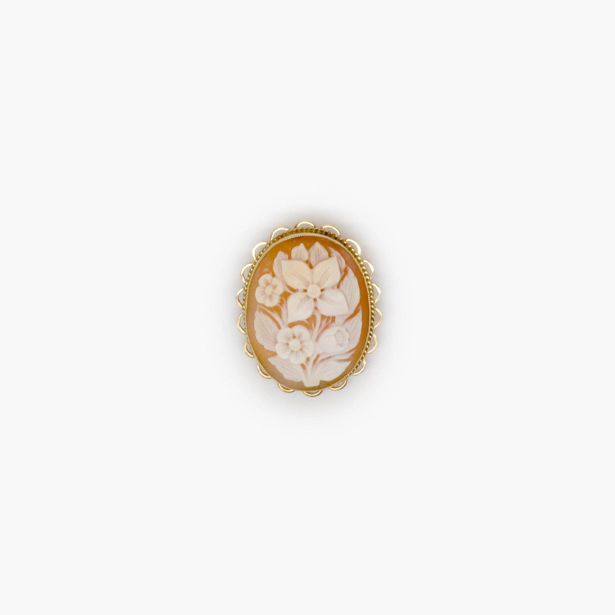 Pre-Owned Cameo Flower Brooch - Jordans Jewellers