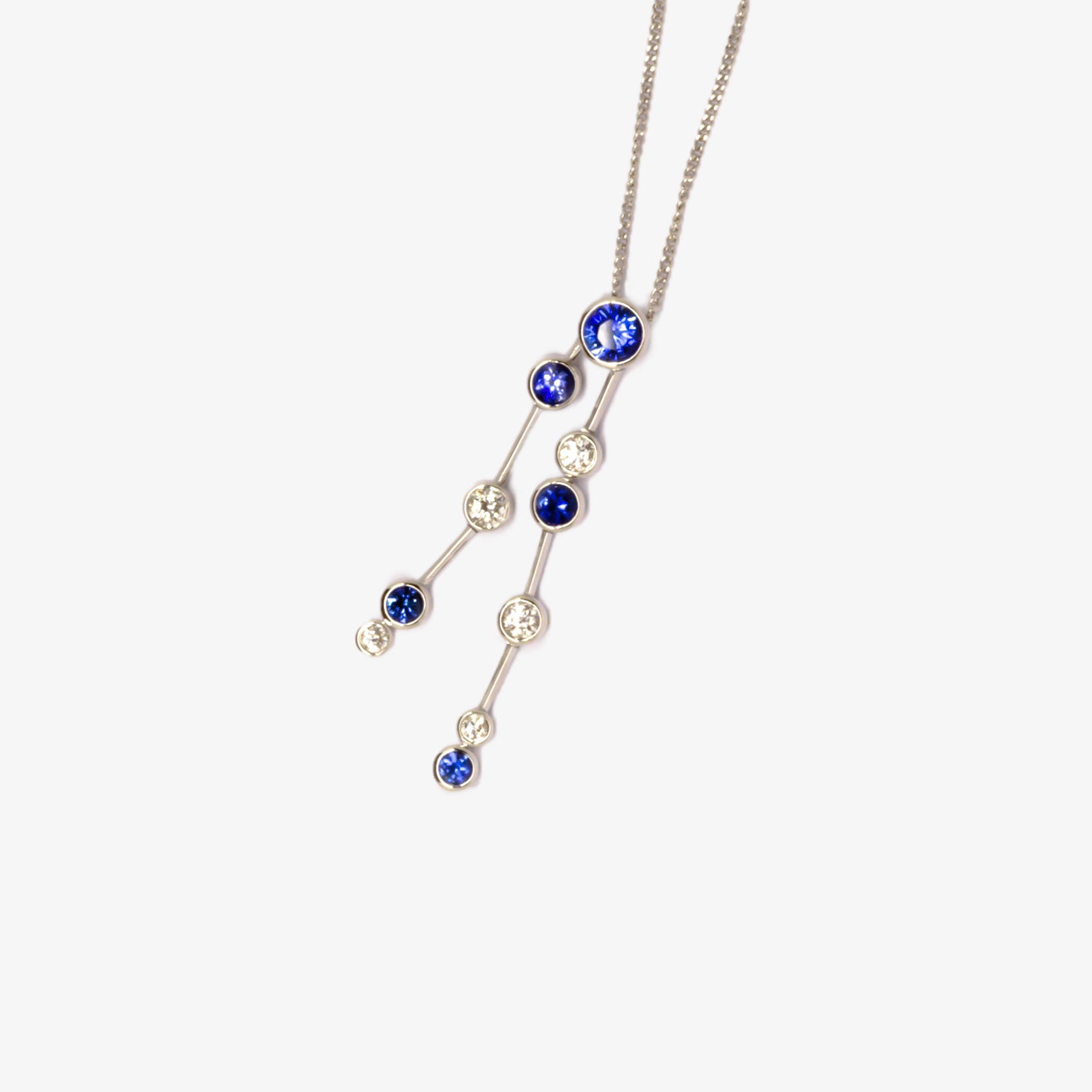 Natural Ceylon Sapphire and Diamond Necklace c1910 – Pippin