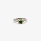 Chrome Tourmaline & Diamond Halo Ring - Jordans Jewellers