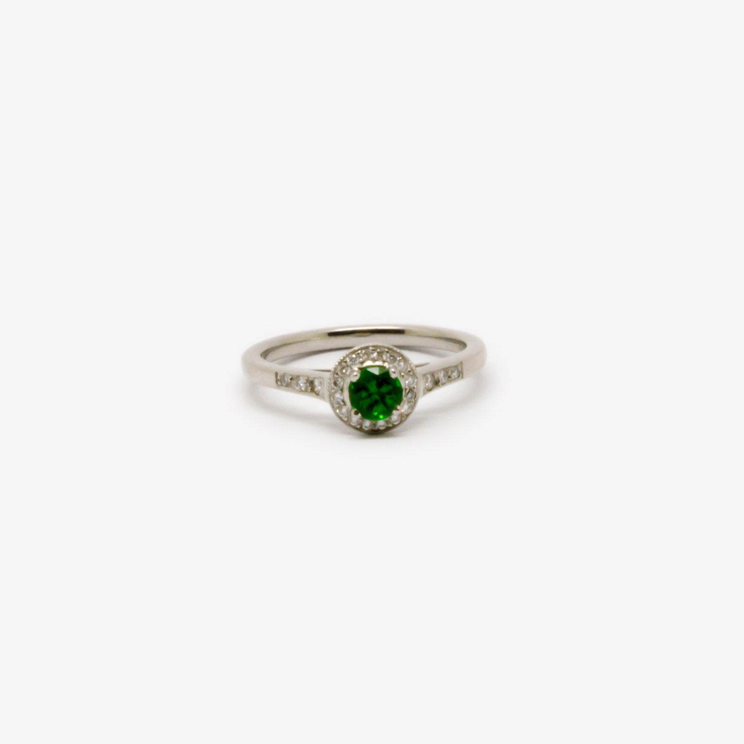Chrome Tourmaline & Diamond Halo Ring - Jordans Jewellers