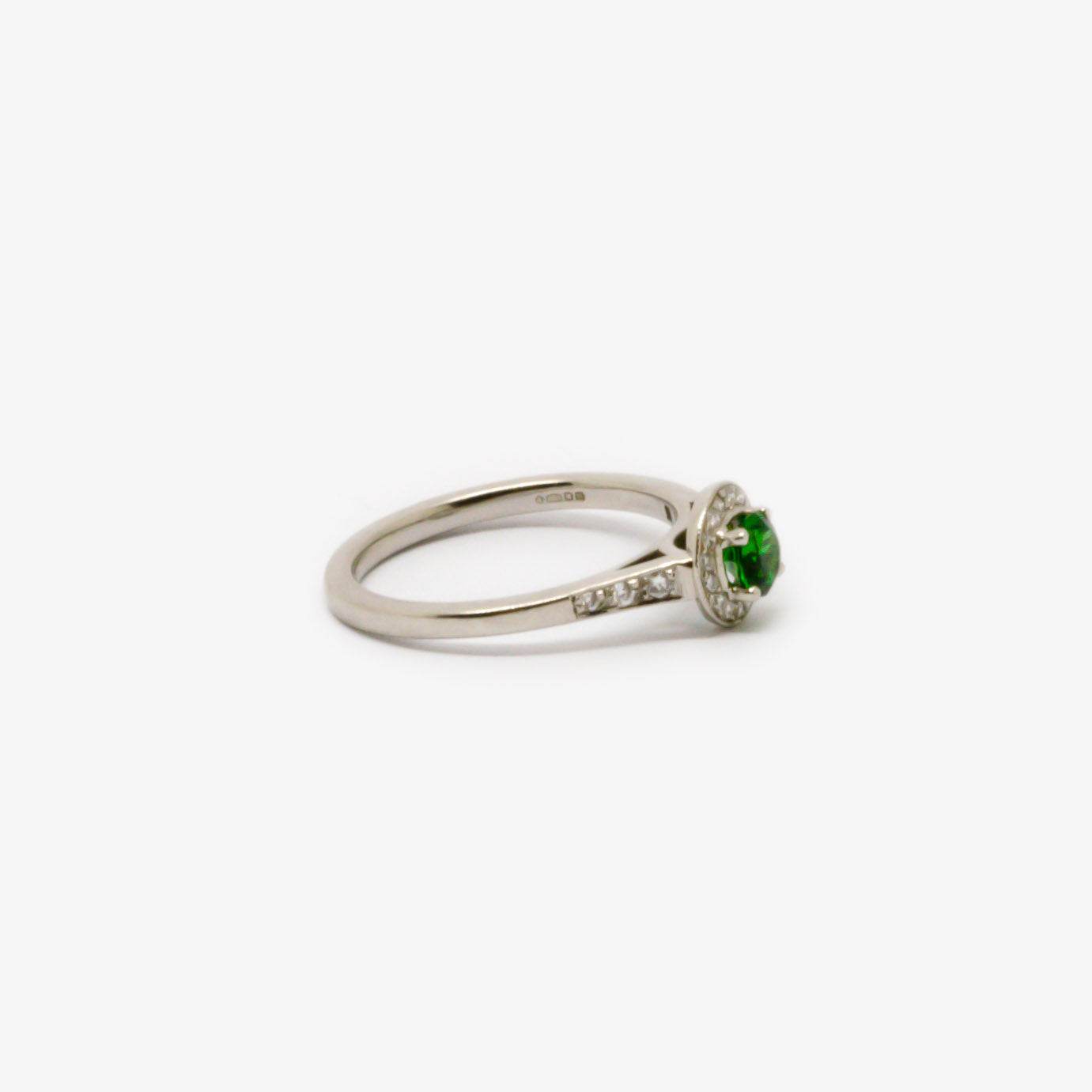 Chrome Tourmaline & Diamond Halo Ring - Jordans Jewellers