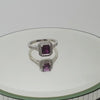Jordans Jewellers platinum purple sapphire and diamond ring - Alternate shot 1 - Alternate shot 2 - Model shot 1 - Video 1