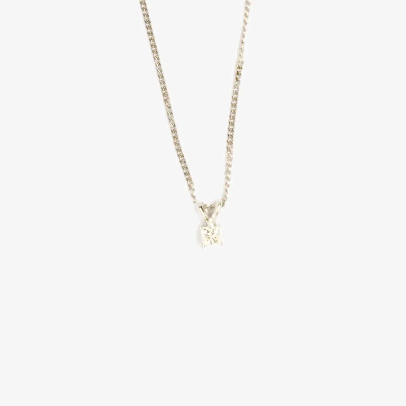 Diamond Princess Cut Pendant Necklace - Jordans Jewellers
