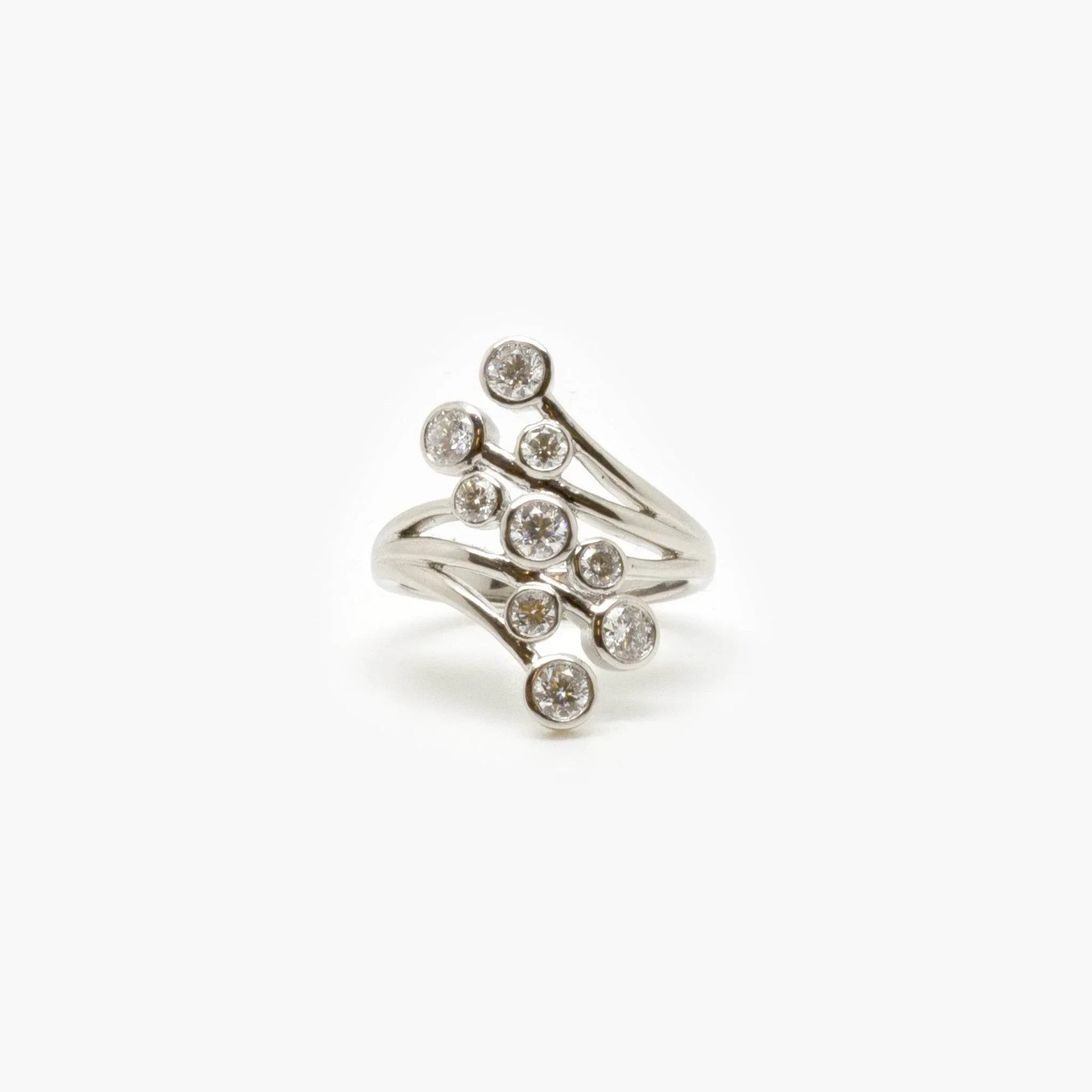 Platinum Diamond Bubble Ring - Jordans Jewellers