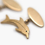 Pre-Owned 9 Carat Gold Dolphin Cufflinks - Jordans Jewellers