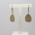 Jordans Jewellers oval brushed 9ct yellow gold drop earrings - Alternate shot 1 - Video 1