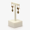Jordans Jewellers 9ct gold Italian emerald flower double drop earrings - Alternate shot 1