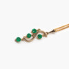 9 Carat Gold Four Stone Emerald Drop Pendant Necklace