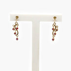 9 Carat Gold Four Stone Ruby Drop Earrings - Jordans Jewellers