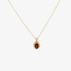 Jordans Jewellers pre-owned 9ct yellow gold garnet pendant necklace