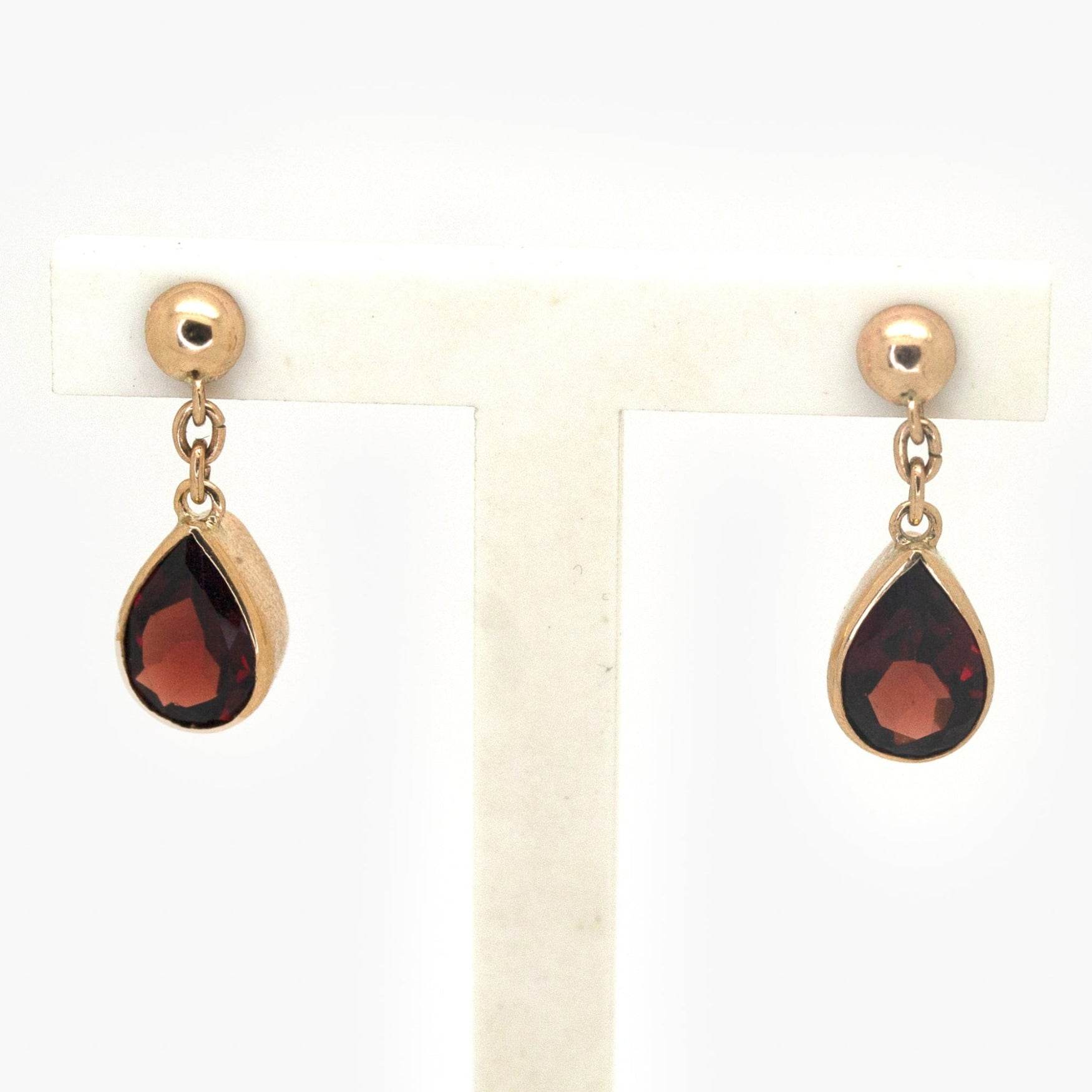 Garnet Drop Earrings - Jordans Jewellers