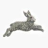 Silver Marcasite Hare Brooch