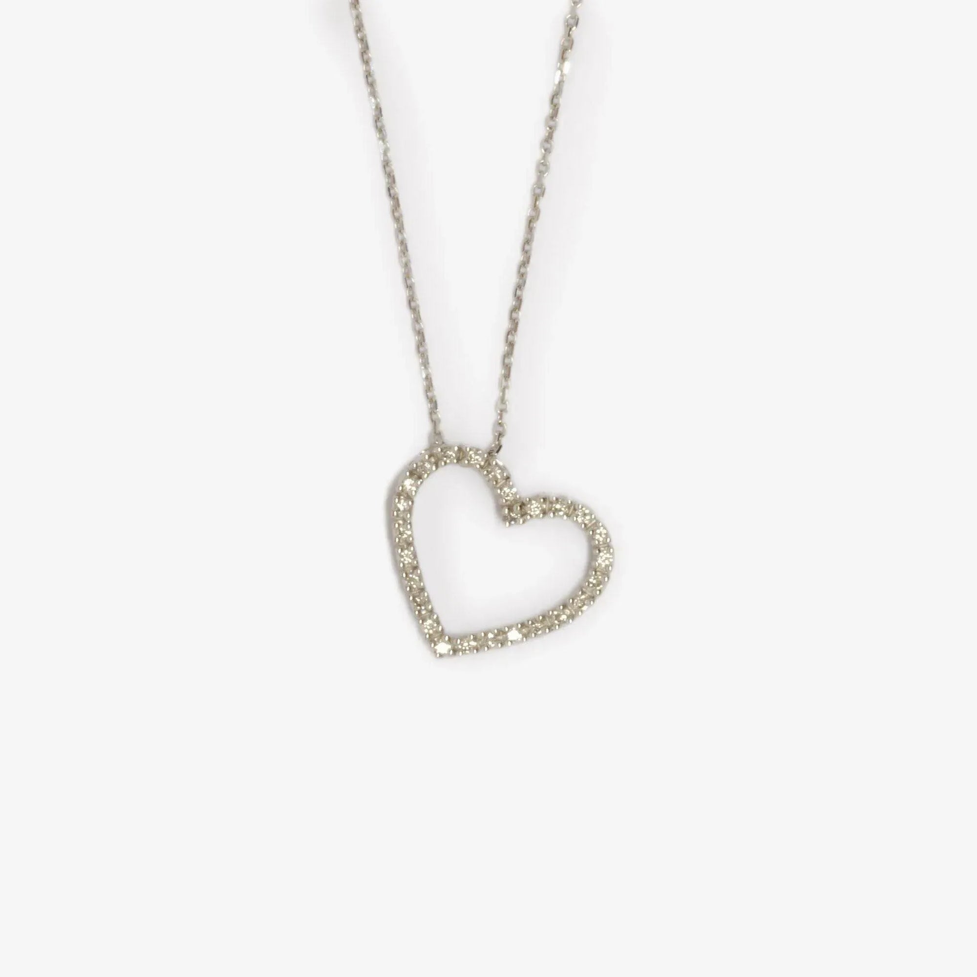 Diamond Heart Set Pendant Necklace - Jordans Jewellers