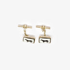 Pre-Owned Silver & Enamel Horse Cufflinks - Jordans Jewellers