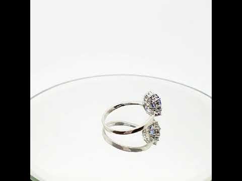 Jordans Jewellers 18ct white gold pre-owned tanzanite and brilliant-cut diamond cluster ring - Alternate shot 1 - Alternate shot 2 - Video 1