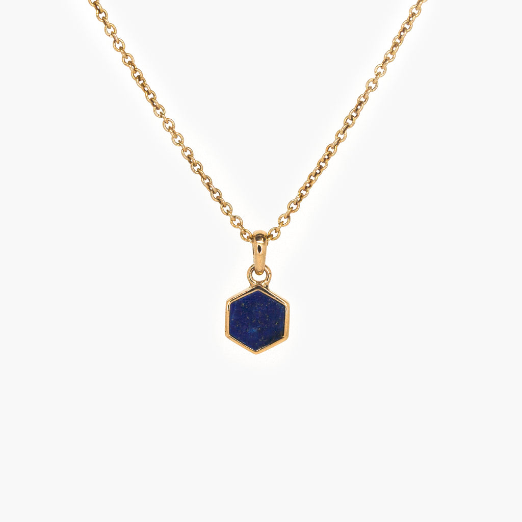 Hexagonal Lapis Lazuli Pendant