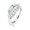 NEW Three Stone Asscher & Trilliant Cut Ring