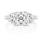 NEW Three Stone Asscher & Trilliant Cut Ring - Jordans Jewellers