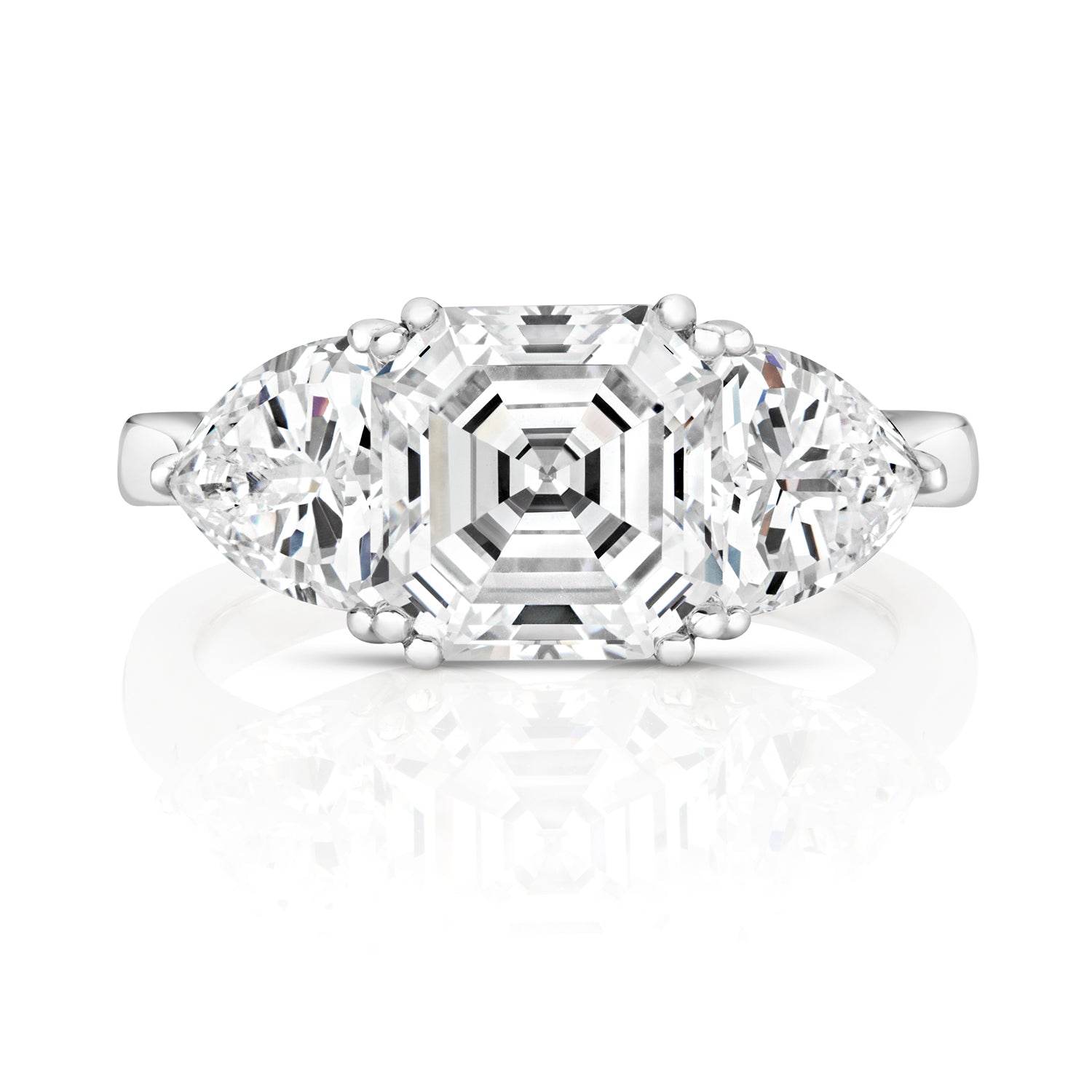 NEW Three Stone Asscher & Trilliant Cut Ring - Jordans Jewellers