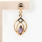 9 Carat Yellow Gold Marquise Amethyst Drop Earrings - Jordans Jewellers